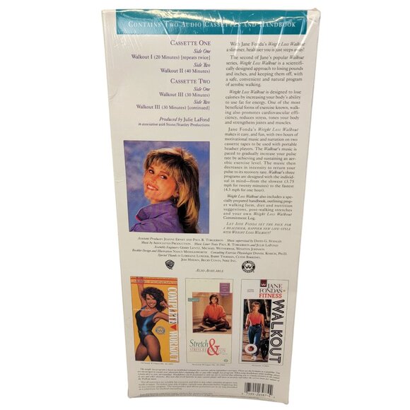 Jane Fonda Weight Loss Walkout Workout Program New Sealed Cassette Tapes Vintage - Picture 2 of 12